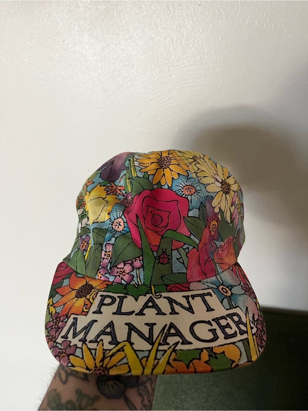 Plant Manager Floral baseball Hat - Multicolor Garden Print